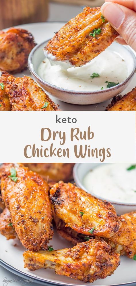 Low Carb Chicken Wings, Dry Rub Chicken, Keto Chicken Wings, Dry Rub Chicken Wings, Oven Chicken Wings, Grilled Buffalo Chicken, Dry Rub For Chicken, Baked Wings, Dry Rub Recipes