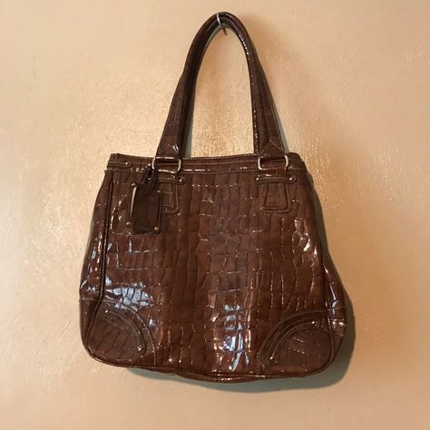 Two Zippered And 4 Additional Compartments Crocodile Purse, Satin Purses, Beige Purses, Red Leather Bag, Embossed Bag, White Purses, Brown Leather Shoulder Bag, Brown Shoulder Bag, Leather Shoulder Handbags