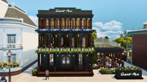 (10) Louise and Anna Restaurant (Download) – @onplanetmarcy on Tumblr Sims 4 New Orleans, Play On Words, Casas The Sims 4, Willow Creek, Maxis Match, Louisiana, Sims 4, New Orleans, I Hope You