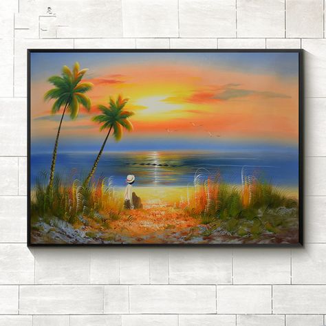 Morning Painting Sunrises, Sun Rise Pictures Mornings, Rising Sun Painting, Picture Morning, 3d Wall Painting, Sunrise Painting, Pictures For Living Room, Cloud Art, Sun Rise