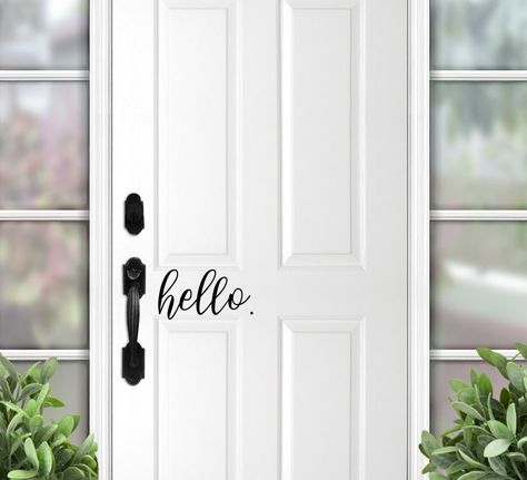 🐣. Offer Xtras! Hello door decal, decal for door,Front Porch Decor, Vinyl Lettering, Door Sticker for $8.0 #HelloDoorDecal #decor #HelloDecal #entryway #door #decal #Hello #FrontPorch #HelloDoor #DoorDecal Halloween Front Door Decorations, Front Door Decal, Door Letters, Door Vinyl, Beautiful Front Doors, Halloween Front Doors, Vinyl Doors, Halloween Decals, Welcome Door Signs