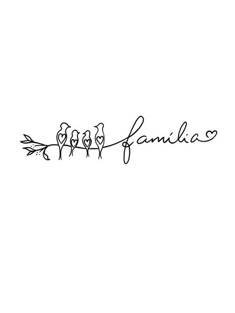 Family Of Four Tattoo Ideas Simple, Family Theme Tattoo, Birds Flying Png, Back Flower Tattoo, Family First Tattoo, Bird Tattoos For Women, Theme Tattoo, Family Theme, Small Hand Tattoos