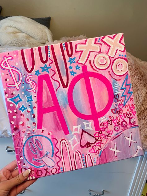 Abstract Sorority Canvas, Funny Sorority Canvas, Preppy Sorority Canvas, Trendy Sorority Canvas, Sorority Wall Decor, Aphi Canvas Painting, Sorority Canvas Sigma Kappa, Alpha Phi Painting Canvas, Zta Painting Canvases