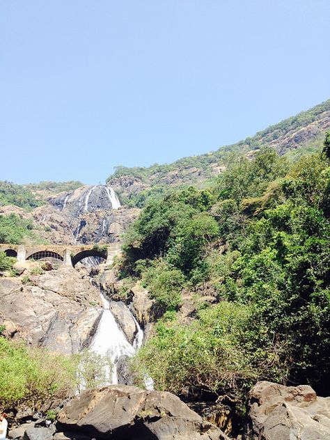 Dudh Sagar Water Falls, #Goa Dudh Sagar Falls, Goa India, Water Falls, Bangles Design, Gold Bangles Design, Goa, Gold Bangles, Grand Canyon, Singapore