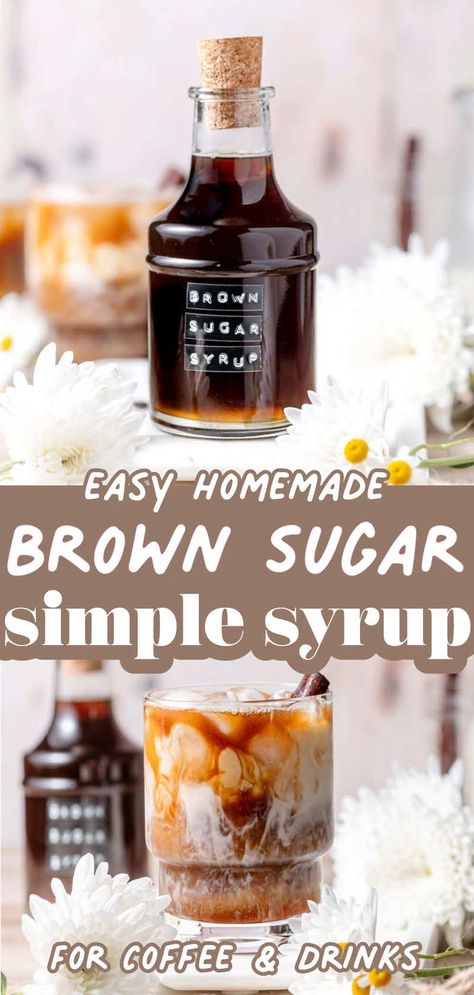 Simple Syrup For Coffee, Syrup For Coffee, Homemade Coffee Syrup, Brown Sugar Simple Syrup, Coffee Syrups, Drink Syrups, Brown Sugar Syrup, Simple Syrup Recipes, Coffee Starbucks