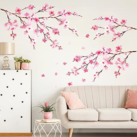 Nursery Wall Painting, Girls Wall Stickers, Bird Wall Decals, Tree Branch Wall, Stick Wall Art, Wall Decals For Bedroom, Flower Wall Decals, Nursery Room Inspiration, Tree Wall Stickers