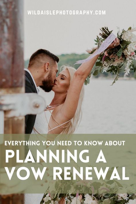 The ultimate guide to planning your vow renewal! There are a lot of reasons a couple might decide to do a vow renewal. It could be to commemorate making it through the ups-and-downs and challenges of marriage, or maybe you’re just so freakin’ in love, you want another party to celebrate it! This guide has vow renewal ideas, planning tips, vow renewal destinations, vow renewal packages, vow renewal dress ideas, and tips for writing your vows Beach Vow Renewal Ideas, Renewal Dress Ideas, Vow Renewal Dress Ideas, Backyard Vow Renewal Ideas, Vow Renewal Attire, Destination Vow Renewal, Vow Renewal Ideas, Writing Vows, Renewal Dress