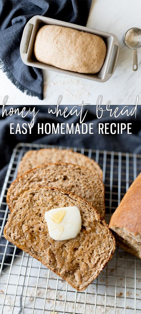 Honey Wheat Bushman Bread, White Wheat Bread Recipe, Healthy Homemade Bread Clean Eating, Homemade Wheat Bread Recipes Easy, Healthy Honey Wheat Bread Recipe, While Wheat Bread Recipe, Easy Whole Wheat Bread Recipes For Beginners, Whole Wheat Rye Bread Recipe, Honey Bread Recipe Easy