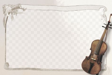 Rectangle floral frame with violin design element | free image by rawpixel.com / Wit Music Frame, Png Music, Violin Design, Old Paper Background, Violin Music, Music Backgrounds, Frame Png, Floral Frame, Brown Background