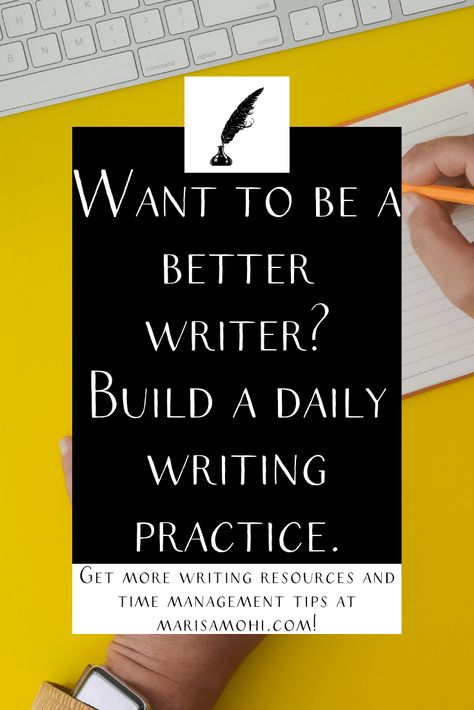 Do you want to be a better writer? Then you have to show up consistently to your craft. Check out these tips on how you can build a daily writing practice. #writing #writingtips #writingadvice Creative Writing Exercises, Writing Routine, Become A Better Writer, Online Business Strategy, Aspiring Author, Make Money Writing, Writing Strategies, Practice Writing, Writing Exercises