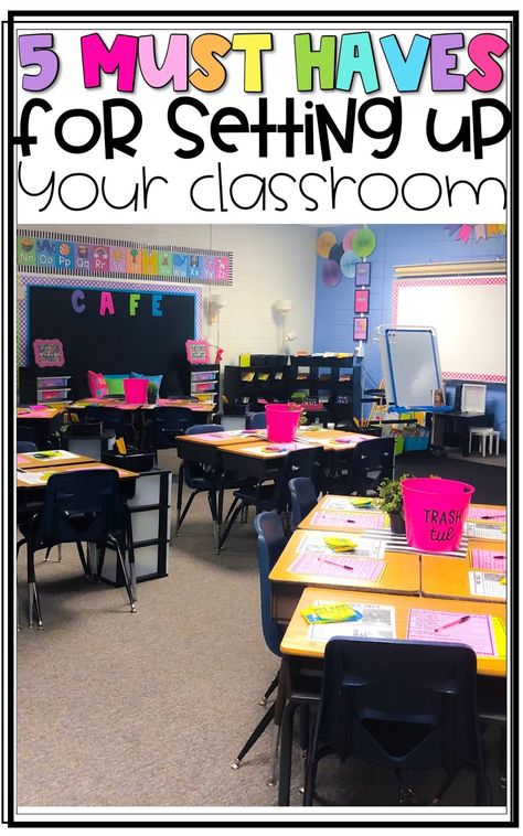 Five Must Haves for Setting Up a Classroom Setting Up A Classroom, Classroom Setup Elementary, First Year Teaching, Elementary Classroom Decor, 5th Grade Classroom, Third Grade Classroom, 4th Grade Classroom, 3rd Grade Classroom, First Year Teachers