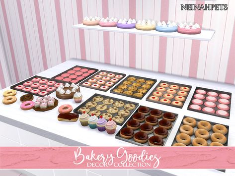 Sims 4 Bakery, Bakery Goodies, Los Sims 4 Mods, Lotes The Sims 4, Ts4 Mods, Sims 4 Kitchen, Muebles Sims 4 Cc, Cherry Cookies, Cc Furniture