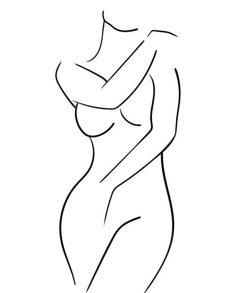 Body Image Art, Silhouette Drawing, Body Art Photography, Meaningful Drawings, Female Art Painting, Desenho Tattoo, Line Art Design, Mini Drawings, Dessin Adorable