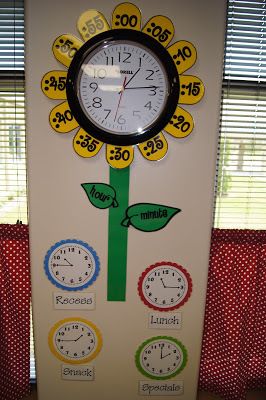 Teaching Kids to Tell Time Using An Analog Clock Plants Kindergarten, Aktiviti Tadika, Classroom Clock, Diy Classroom Decorations, Aktiviti Kanak-kanak, Classroom Organisation, Teaching Time, 2nd Grade Classroom, Analog Clock