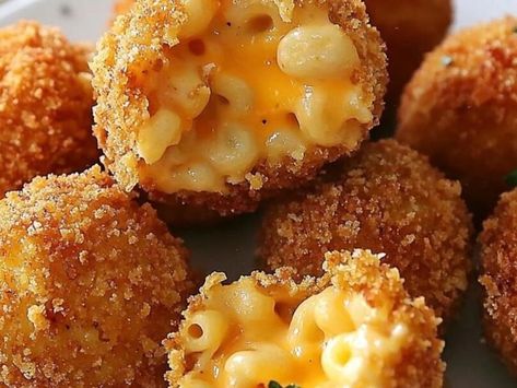 Deep Fried Mac And Cheese Balls Recipe, Fried Grit Balls, Mac And Cheese Balls Recipe, Fried Mac And Cheese Balls, Fried Mac N Cheese Balls, Mac And Cheese Balls, Candied Walnut Recipe, Cheese Balls Recipe, Mac N Cheese Balls