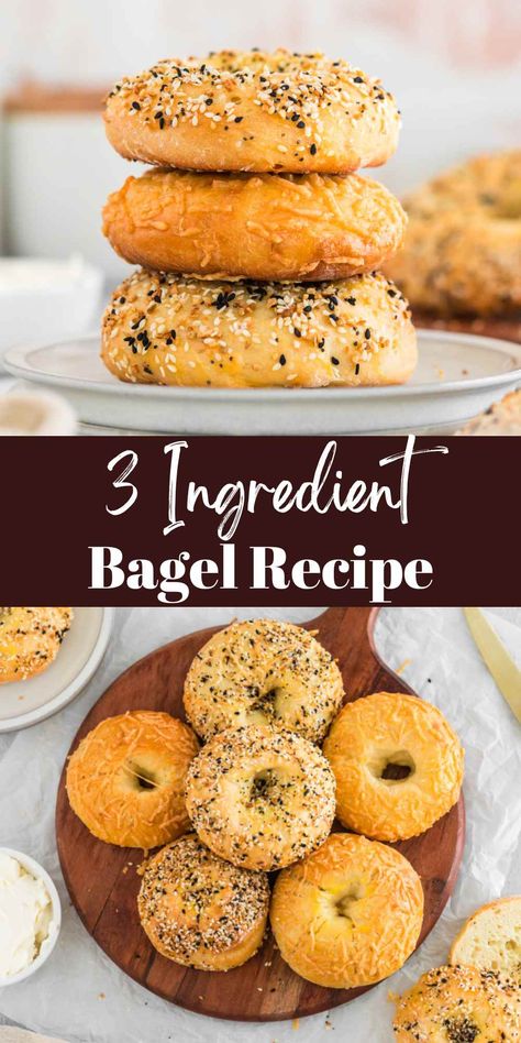 3 Ingredient Bagels - I Heart Eating 3 Ingredient Bagels, Egg Wash Recipe, Gluten Free Bagel Recipe, Bagel Recipes, Bagel Toppings, Recipes List, Keto Breakfasts, Gluten Free Bagels, Keto Bagels