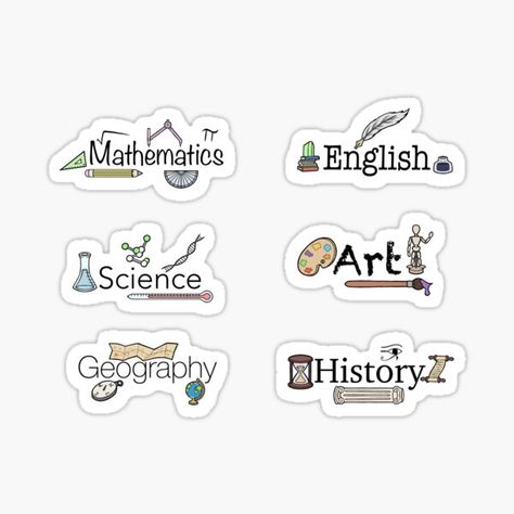 History Subject Design, Science Lettering Design Aesthetic, Printable School Subject Stickers, Subject Names Designs For High School, History Word Design, English Design Art, English Folder Design, Subjects School Labels Aesthetic, Stickers For School Notebooks