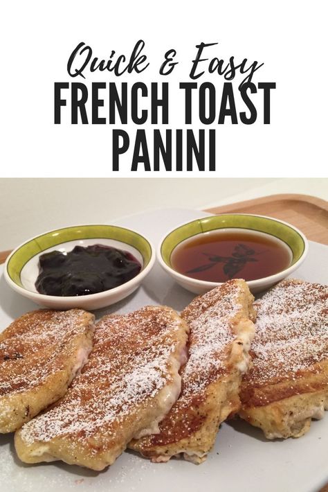 Panini Grill Recipes, Best Panini Recipes, Panini Press Recipes, Strawberries And Cream Cheese, Breakfast Panini, Panini Recipes, Panini Sandwiches, Panini Press, French Toast Sticks