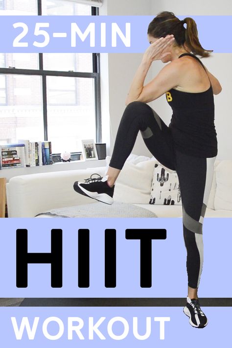 25-Minute HIIT Workout (No Equipment Needed) - This bodyweight hiit workout is broken up into three circuits that'll challenge you in the best way! #hiit #bodyweightworkout #intervaltraining #hiitworkout #athomeworkout #workoutvideo Hit Workouts For Women, Hit Workouts, Workouts No Equipment, Hiit Circuit, Hiit Benefits, What Is Hiit, Hiit At Home, Workouts For Women, Hiit Workouts