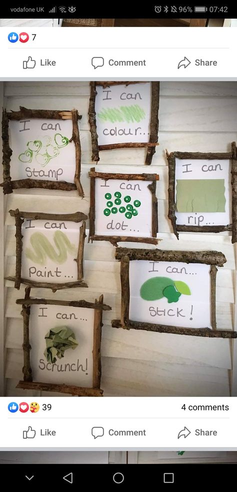 Art Area Reggio Inspired, Early Years Teaching Ideas, Circle Time Reggio Emilia, Nature Area Preschool, Reggio Emilia Board Ideas, Art Area Curiosity Approach, Reggio Prek Activities, Regio Preschool Classroom, Natural Nursery Ideas Eyfs