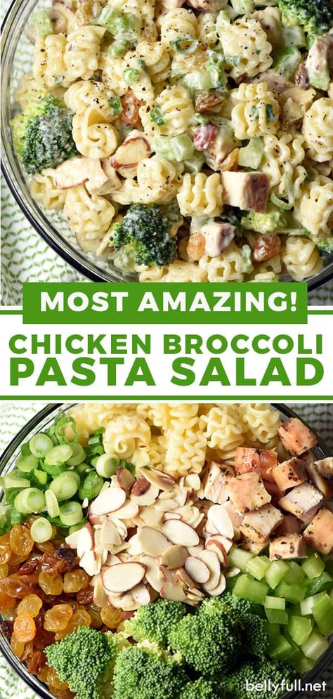 Long Broccoli, Chicken Broccoli Pasta Salad, Broccoli Pasta Salad, Long Pasta, Broccoli Pasta Salads, Summer Pasta Salad Recipes, Awesome Chicken, Chicken Broccoli Pasta, Cold Pasta Salad Recipes