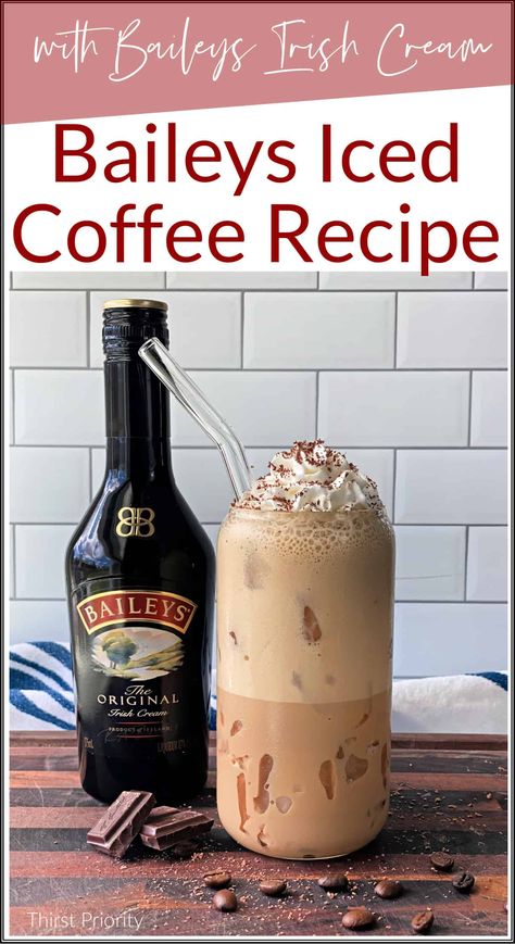 Irish Iced Coffee, Coffee Ice Cream Drink Recipe, Cream Brulee Coffee, Cold Brew Alcohol Drinks, Coffe Alcoholic Drinks, Cold Coffee Alcoholic Drinks, Coffee And Baileys Drinks, Baileys Iced Coffee Recipe, Long Island Iced Coffee