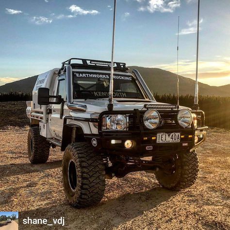 2,756 Likes, 19 Comments - Aus 4x4 Sales (@aus4x4sales) on Instagram: “Regranned from @shane_vdj - ☞ Send in your photo's or video's to @aus4x4sales Follow us on snap…” Landcruiser Ute, Camping 4x4, Landcruiser 79 Series, Mobil Off Road, 79 Series, Toyota Cruiser, Cruiser Car, Land Cruiser 70 Series, Overland Truck