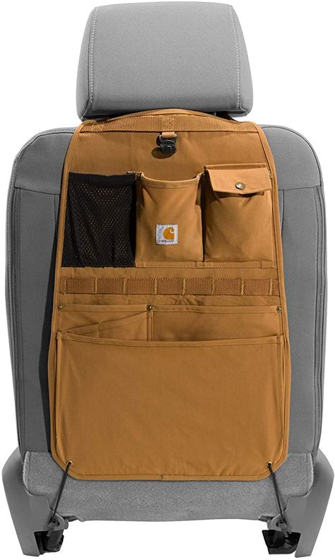 Seat Back Organizer, Backseat Organizer, Car Seat Organizer, Seat Storage, Leather Duffle Bag, Leather Duffle, Duck Canvas, Car Storage, Truck Accessories