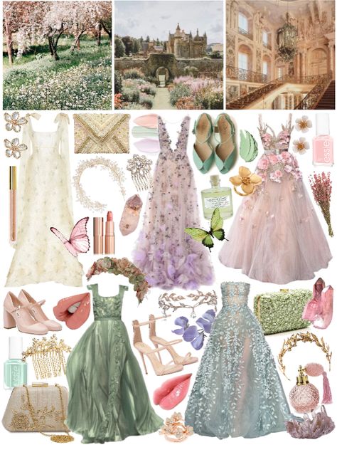 Spring Court Outfit Acotar, Acotar Spring Court Dresses, Spring Court Aesthetic Outfits, Spring Court Outfit, Spring Court Fashion, Spring Court Aesthetic, Book Retreat, Acotar Fashion, Acotar Wedding