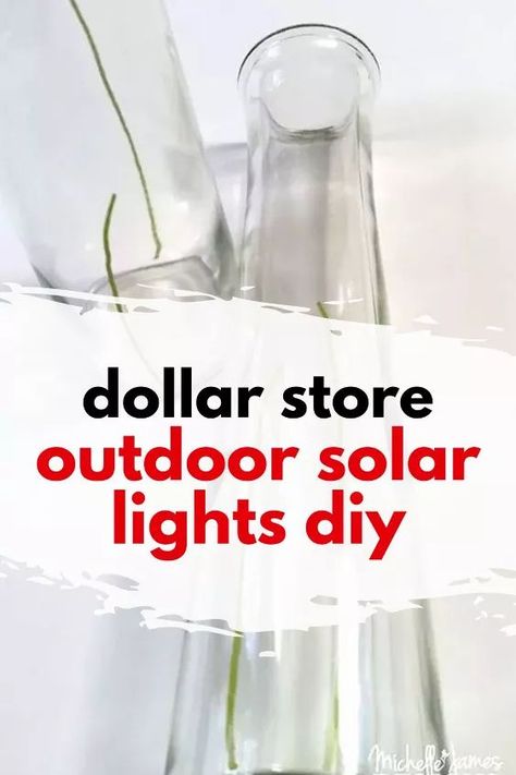 Solar lighting can be expensive, which is why we love this diy outdoor solar lights you can make with dollar tree items and for cheap. Put them in your front yard, backyard, or even in planters on your patio or porch. Easy way to upgrade your outdoor lighting for cheap. Diy Outdoor Solar Lights, Diy Solar Lights Ideas Dollar Stores, Dollar Tree Solar Lights Ideas Outdoor, Dollar Tree Solar Light Crafts, Dollar Store Solar Lights Diy Projects, Dollar Store Solar Lights Ideas Outdoor, Dollar Tree Backyard Ideas, Dollar Tree Solar Lights Diy Projects, Solar Outdoor Lighting Ideas