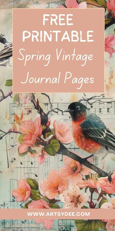 Embrace the season of renewal with our set of 35 Spring Junk Journal Pages (Free Printables)! Bursting with floral patterns, pastel colors, and springtime motifs, these printables are perfect for adding a touch of aesthetic charm to your junk journal. From seasoned scrapbookers to those just beginning their journaling journey, these aesthetic vintage spring pages will inspire your creativity.#JunkJournal #SpringPrintables #FreeJournalPages #Scrapbooking #SpringCrafts #Journaling #DIYJournal Free Printable Images For Decoupage, Edith Holden Printables Free, Free Digital Downloads Printables, Junk Journal Pages Free Printable Vintage Ephemera, Free Vintage Printables Shabby Chic, Vintage Scrapbook Ideas Free Printables, Decoupage Paper Printable Free, Scrapbook Paper Free Printable, Free Junk Journal Vintage Printables