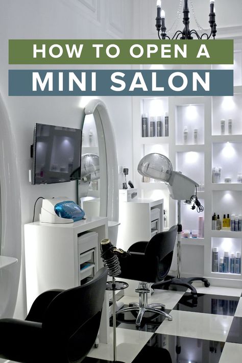 Mini salon owner ideas Salon Add On Ideas, Hair Dresser Work Station, Small Nail And Lash Salon Ideas, Small Space Beauty Salon Ideas, Home Salon Decorating Ideas Small, Shed Turned Into Hair Salon, Nail Salon Suite Decor Small Spaces, 1000 Sq Ft Salon Layout, Tiny Hair Salon Ideas