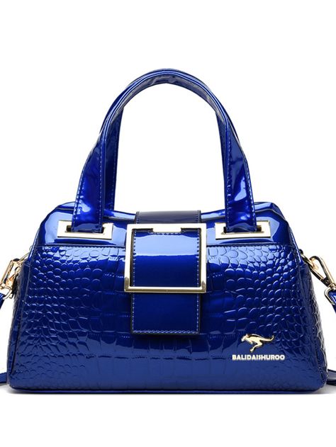 Designer Handbag Brands, Mothers Bag, Casual Tote Bag, Patent Leather Handbags, Luxury Designer Handbags, Crocodile Pattern, Crocodile Leather, Casual Tote, Shoulder Messenger Bag