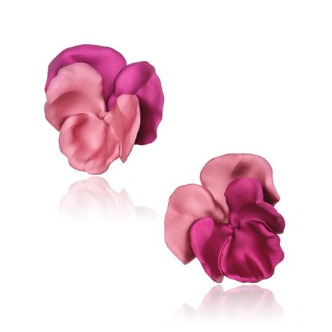 Pair of Aluminum 'Pansy' Earclips, Paris | Fine Jewels | 2023 | Sotheby's Fine Jewels, Girls Best Friend, Pansies, Pink And Gold, Bangles, Paris, Pink, Design