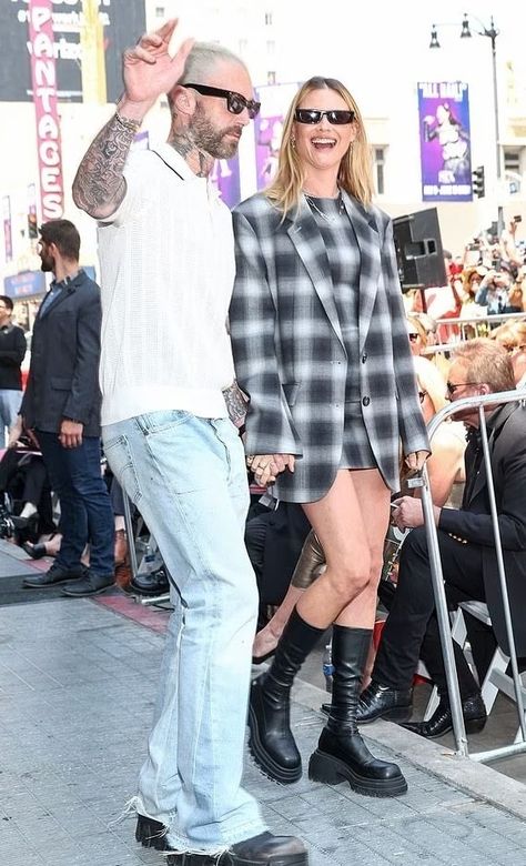 Adam Levine and wife Behati Prinsloo Gavin Rossdale, Behati Prinsloo, Shirt Tucked In, Miranda Lambert, Adam Levine, Blake Shelton, My Dream Came True, Hollywood Walk Of Fame, Gwen Stefani