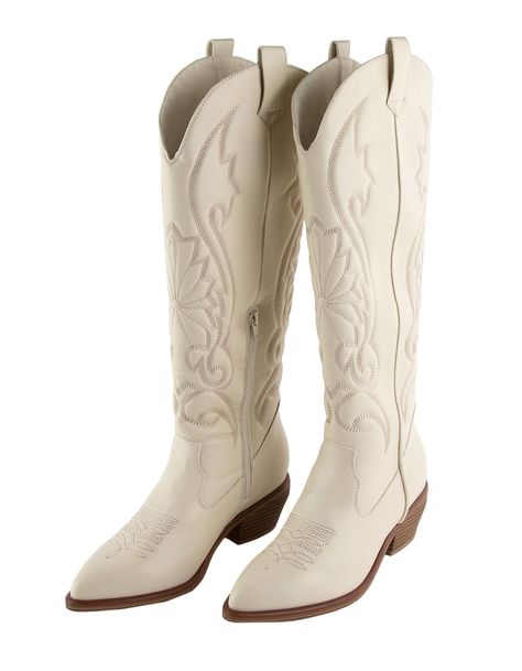 PRICES MAY VARY. Anatomical Contoured Footbed Cream Cowgirl Boots, Cream Cowboy Boots, Boots Beige, Beige Outfit, Western Boot, Ankle Bootie, Cowgirl Boots, Western Boots, Ankle Booties