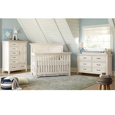 Westwood Design Westfield 4-in-1 Convertible Crib | buybuy BABY Modern Day Farmhouse, Farmhouse Style Nursery, Bed Steel, Nursery Furniture Collections, Drawer Boxes, Wood Drawer, Spring Mattress, Home Furnishing Stores, Bed Rails