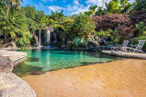 Tree Lined Driveway, Hot Tub Garden, Natural Swimming Pools, Natural Swimming Pool, Backyard Pool Landscaping, Dream Pools, Home Landscaping, Natural Pool, Dream Backyard