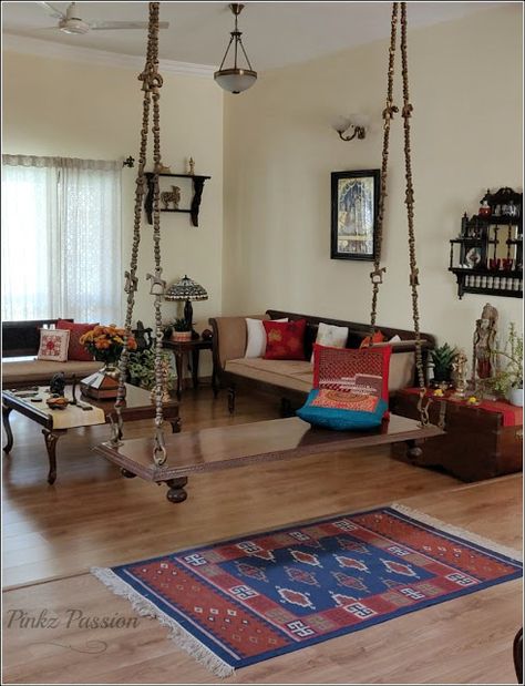 Indian Living Room Design, Indian Interior Design, Indian Room Decor, Indian Living Room, Indian Living Rooms, India Home Decor, Indian Home Design, Indian Home Interior, Ethnic Home Decor