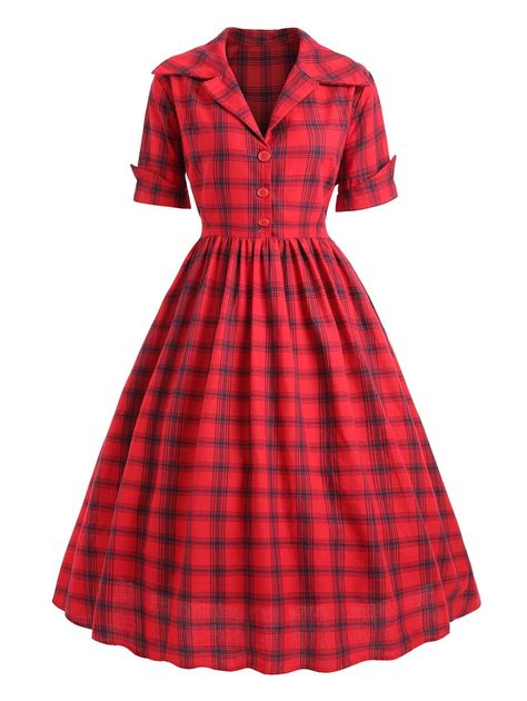 Collar Frocks For Women, Frocks For Women, Black Plus Size Dress, Vintage Dresses Cheap, Plus Size Vintage Dresses, Skirt Linen, Vintage Red Dress, Dress Collar, Dress Blouse