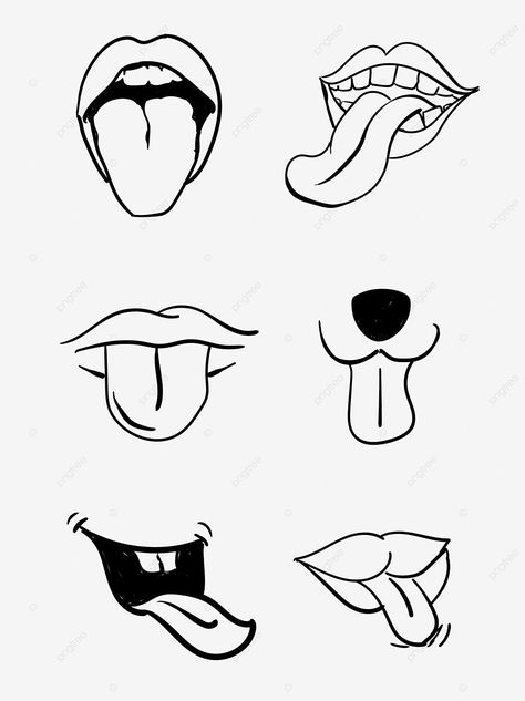 Tongue Doodle, Cloud Emoji, Tongue Drawing, Mouth Clipart, Drawing Mouth, Cartoon Mouths, Lip Patch, Mouth Drawing, Drawing Png