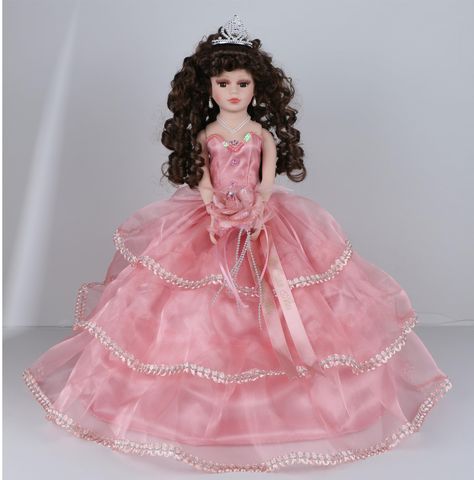 PRICES MAY VARY. Quinceanera Doll Perfect Quinceanera Doll for personal collection or quinceanera ceremony as the Last Doll. She can be a great addition to your home, or table centerpiece for your sweet 15 party!! She is not only a beautiful Quinceanera doll, but also a fashionable piece of art with Latin American heritage! All her clothes are made with top quality material, and all the ornaments are handmade with excellent craftsmanship. This delicate porcelain Quinceanera doll is handcrafted w Quinceanera Dolls Pink, Quince Dolls Quinceanera, Last Doll Quinceanera, Quinceanera Ceremony, Rose Gold Centerpieces, Gold Centerpieces, Sweet 15, American Heritage, Latin American