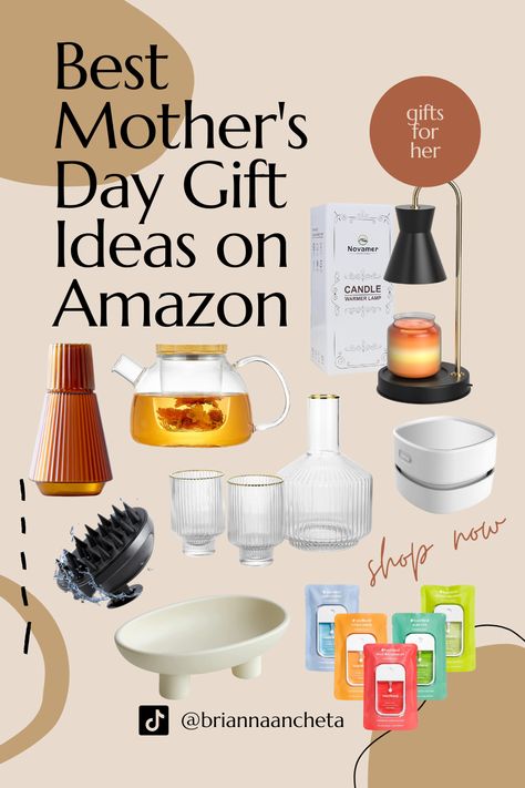 When it comes to gift ideas for moms, Brianna Ancheta shares these affiliate links that include Amazon home finds, kitchen essentials and self care products perfect for new moms or any mother/grandmother in your life. Follow for more Amazon gift ideas, Tik Tok Amazon finds and more. Grandmother Gift Ideas, Gifts From Amazon, Grandmother Birthday Gift, Amazon Gift Ideas, Gift Ideas For Moms, Amazon Home Finds, Candle Warmer Lamp, Kitchen Finds, Gifts For Moms