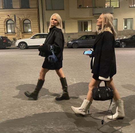 Scandinavian Night Out Outfit, Stockholm Style Night Out, Scandinavian Instagram, Cold Day Outfits, Scandinavian Outfit, Fall Boots Outfit, Daily Outfit Inspiration, Stockholm Style, Paris Outfits