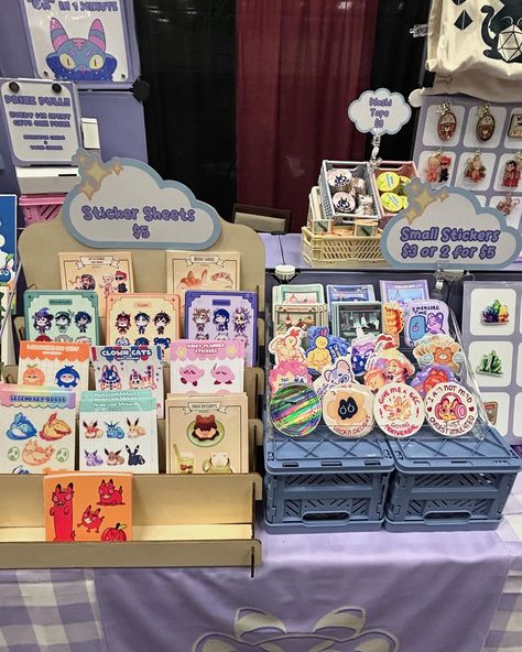 Hello! See you there at anime elpaso at A14!! #animeelpaso #artistalley #artistalleytable Artist Alley Keychain Display, Button Display Artist Alley, Cute Artist Alley Display, Small Artist Alley Display, Artist Alley Merch, Art Market Display, Tabling Ideas, Artist Booth, Art Portfolio Website