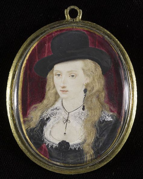 Portrait miniature of an unknown woman | Oliver, Isaac | V&A Search the Collections 17th Century Clothing, Portrait Jewelry, Antique Portraits, Miniature Portraits, Female Portraits, National Art, Historical Costume, Victoria And Albert, Victoria And Albert Museum