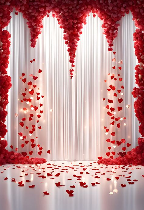 Valentines Day Background With Red Hearts And White Curtain 3D Rendering#pikbest##Backgrounds Diy Floral Backdrop, Paper Peonies Tutorial, Studio Background Ideas, Peony Tutorial, Baby Photography Backdrop, Paper Peony, Flower Background Design, Photoshop Backgrounds Backdrops, Red Background Images