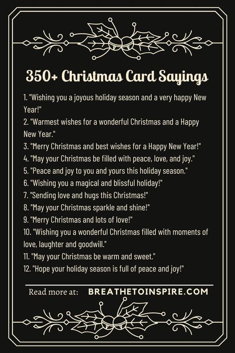 Things To Write On Christmas Cards, Greetings For Christmas, Religious Christmas Card Sentiments, Words To Put In Christmas Cards, Christmas Card Greetings Messages Family, Christmas Meaningful Quotes, Christmas Card Note Ideas, Sayings For Christmas Cards, Christmas Card Greetings Messages Simple