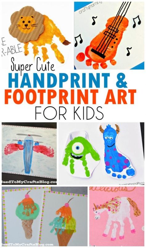 Cute Handprint & Footprint Art Ideas For Kids! Footprint Art For Uncle, Foot Print Art, Art Ideas For Kids, Baby Art Projects, Footprint Crafts, Footprint Art, Foot Print, Handprint Crafts, Handprint Art