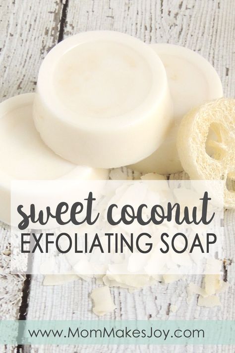 Coconut Fragrance, Diy Soap Bars, Savon Diy, Soap Tutorial, Coconut Soap, Homemade Lotion, Exfoliating Soap, Homemade Soap Recipes, Homemade Bath Products